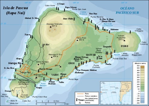 Mapa general de Rapa Nui